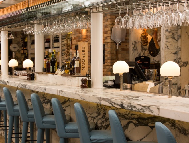 Marble bar at Cicchetti