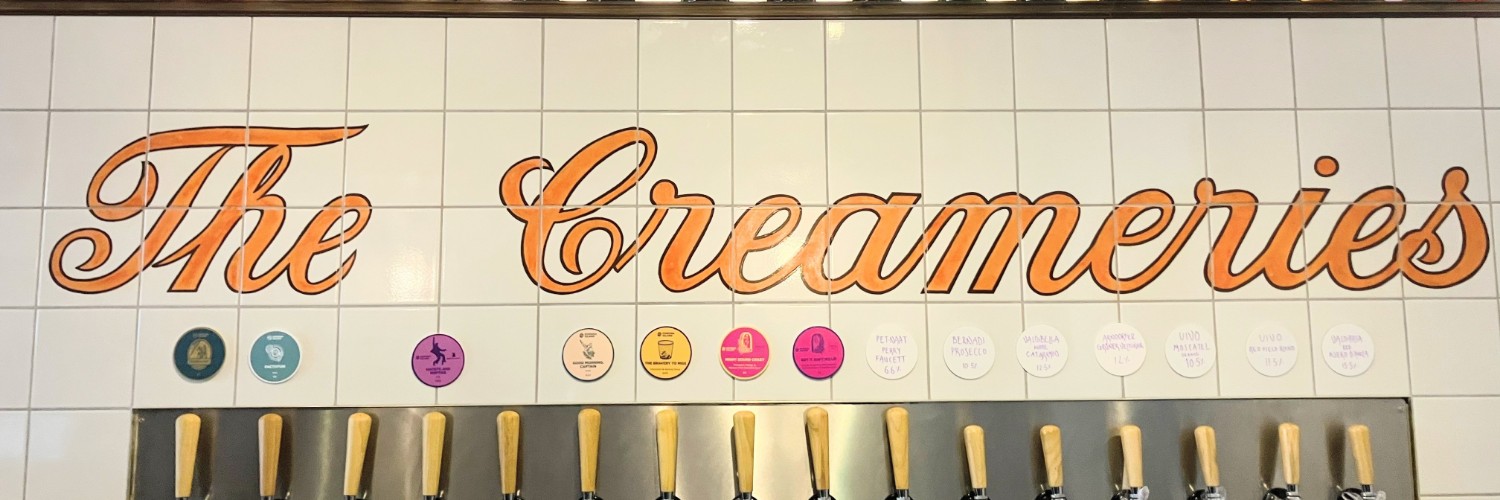 The beer taps at The Creameries