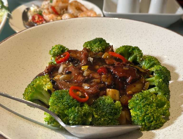 Main dish at Wing's Lincoln Square, Manchester