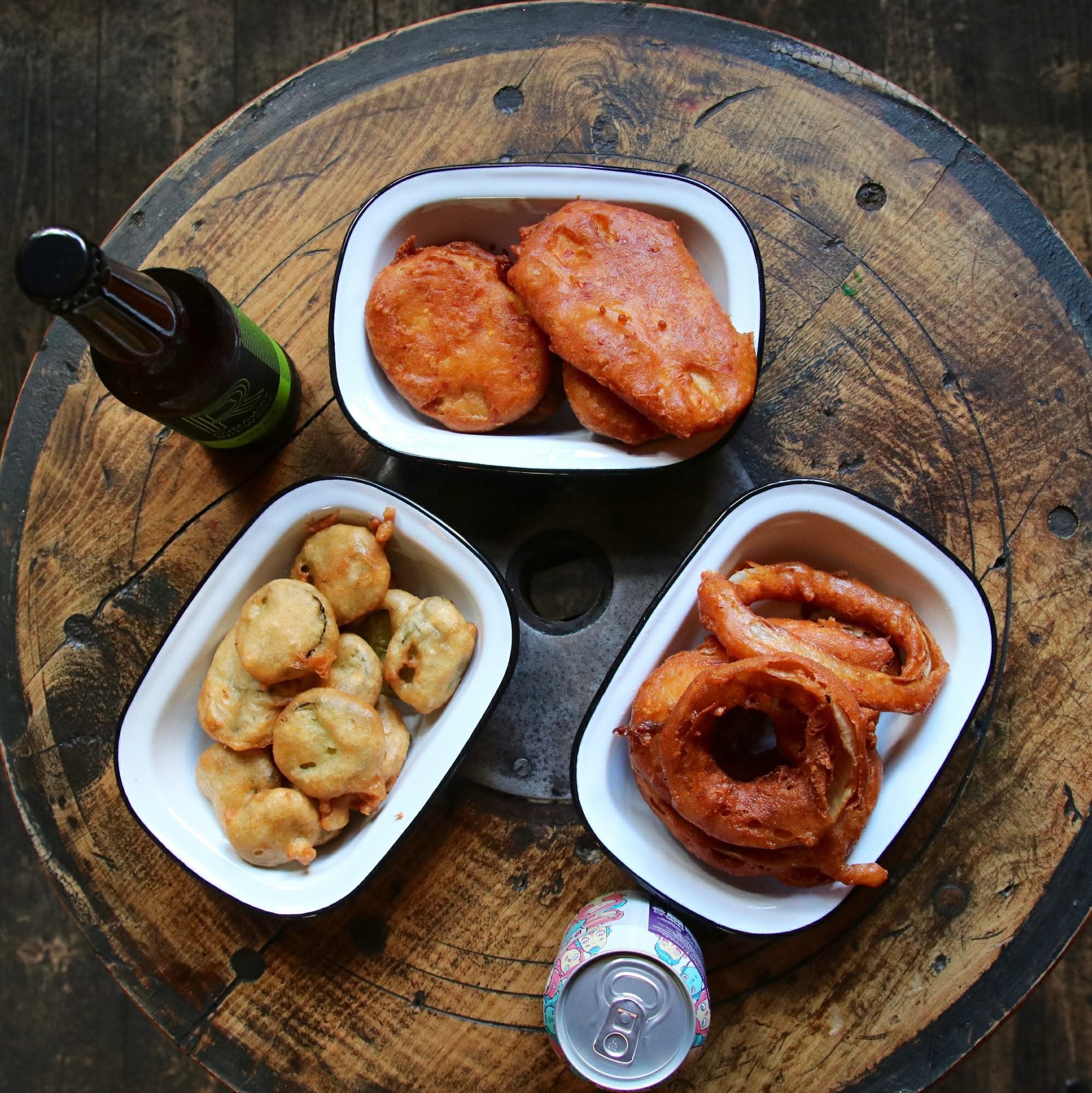 Battered squid rings from Hip Hop Chip Shop, the maverick fish and chip restaurant in Ancoats