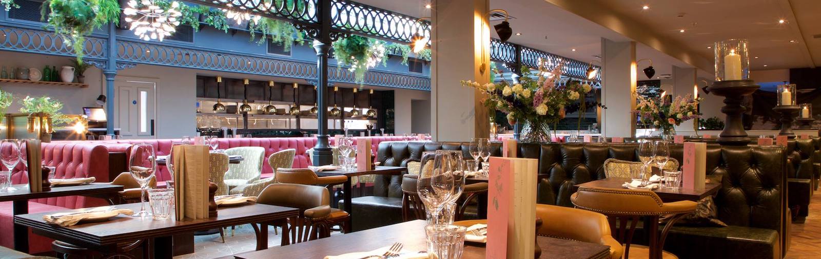 Interior seating, Brasserie Blanc, Hale Barns