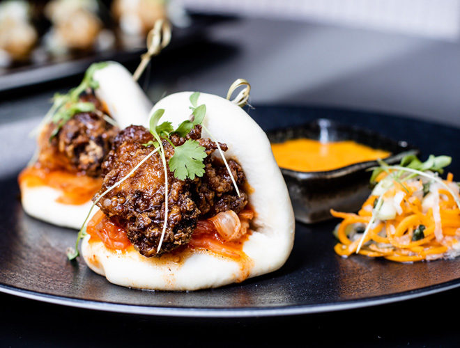 Grand Pacific Business of Lunch Menu Chicken bao bun