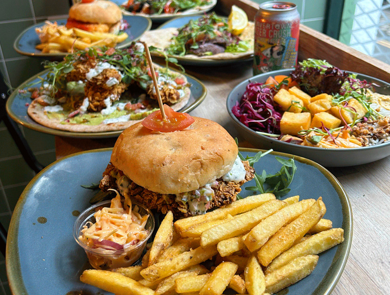 Burgers and other dishes at Bab NQ