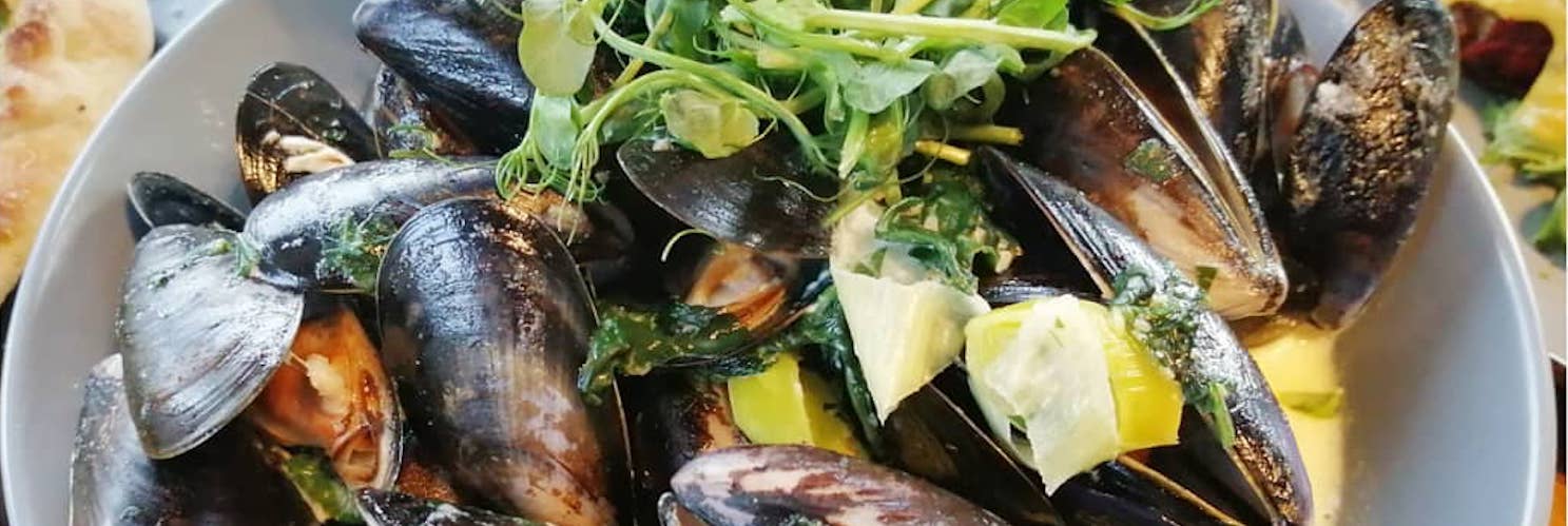 Mussels on the menu at Street Urchin Restaurant Manchester