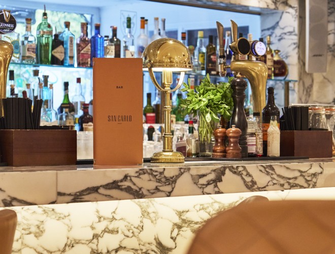 Marble bar at San Carlo Fiorentina