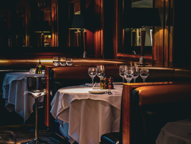Dark and moody interior of San Carlo Fiorentina in Hale
