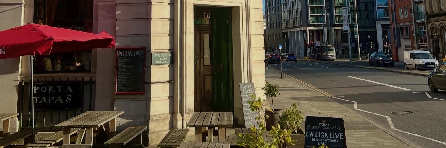 The outside of La Porta in Salford.