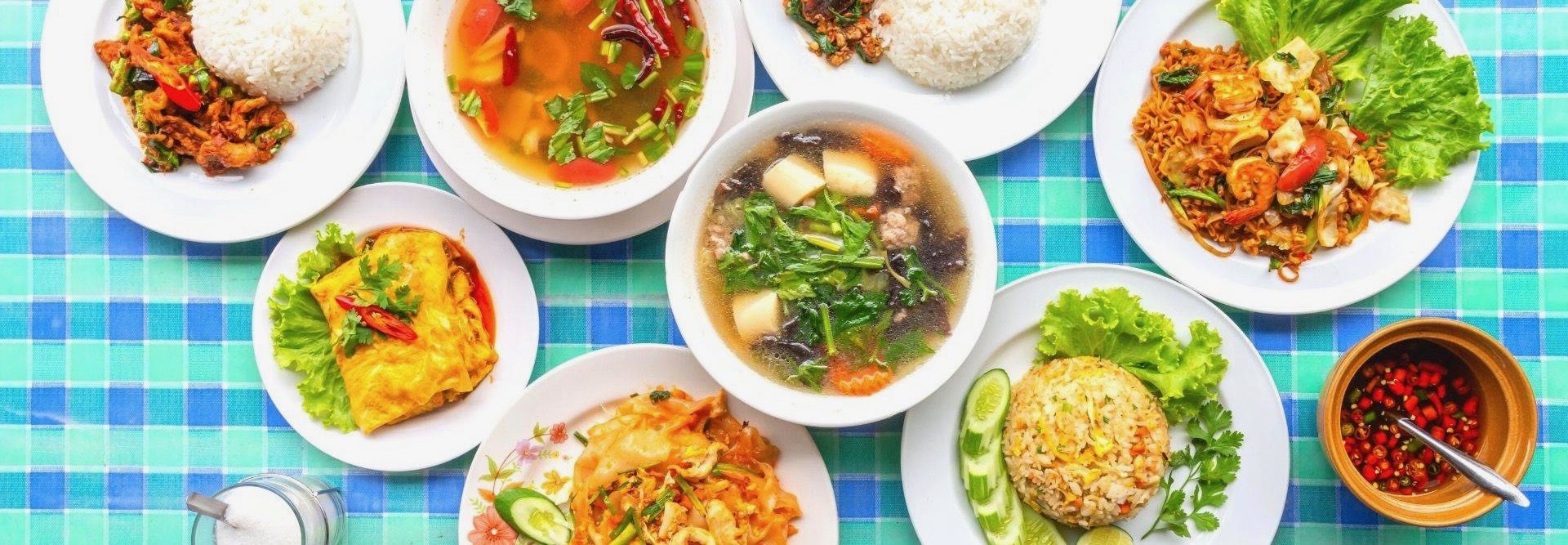 Colourful rustic Thai dishes served at Jarern Street Food in Bolton