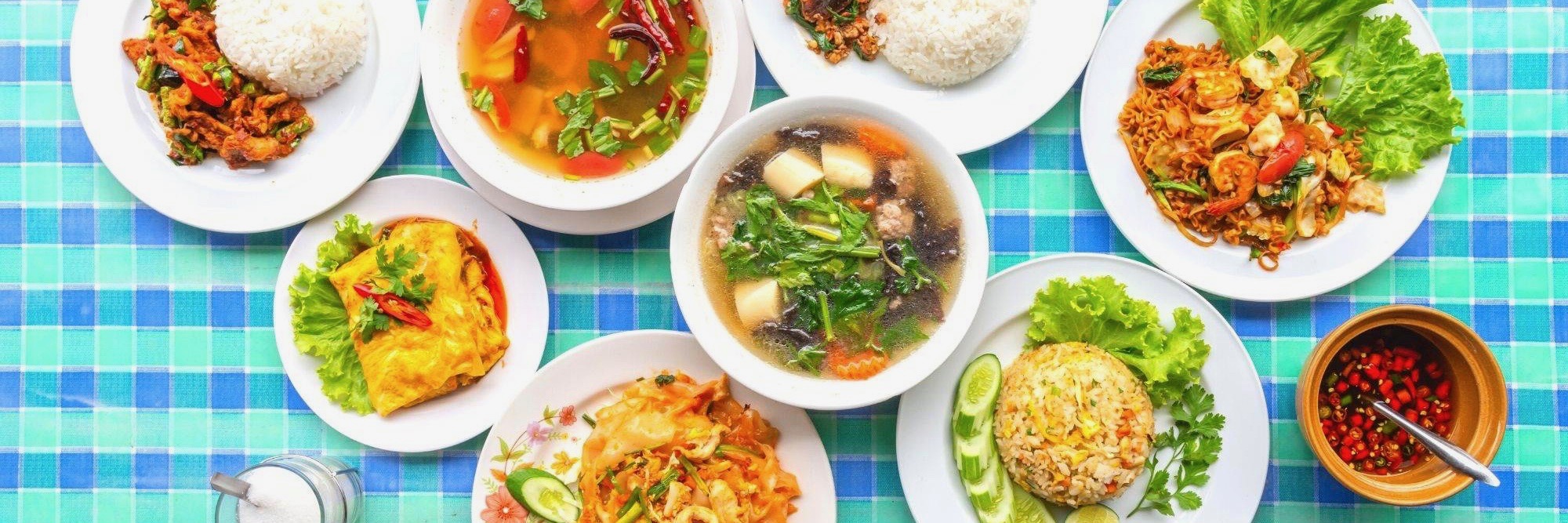 Colourful rustic Thai dishes served at Jarern Street Food in Bolton