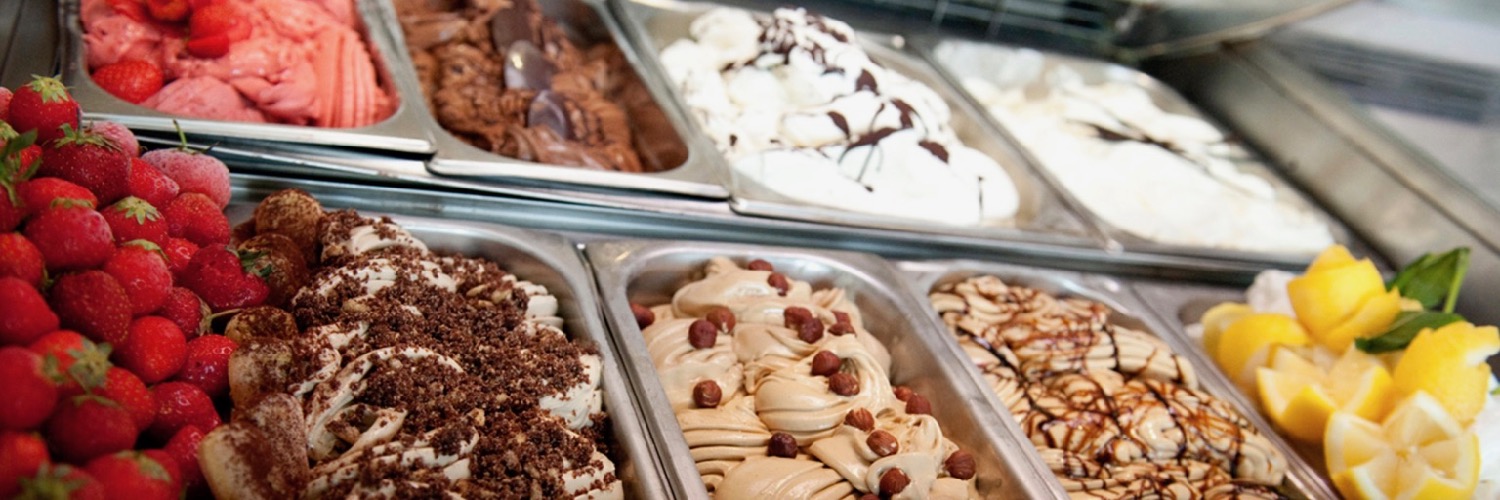 Home-made ice cream at Il Forno - an Italian restaurant and bar in Liverpool.