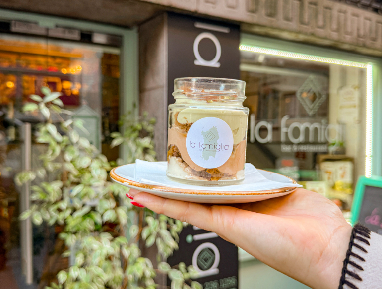 Dessert in a jar at La Famiglia, Liverpool