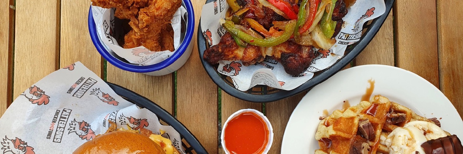 Some of the dishes served at Pattersons - a bar specialising in fried chicken in Liverpool city centre.