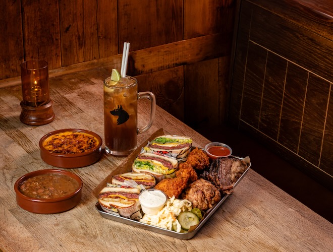 A platter at Red Dog Saloon in Liverpool.