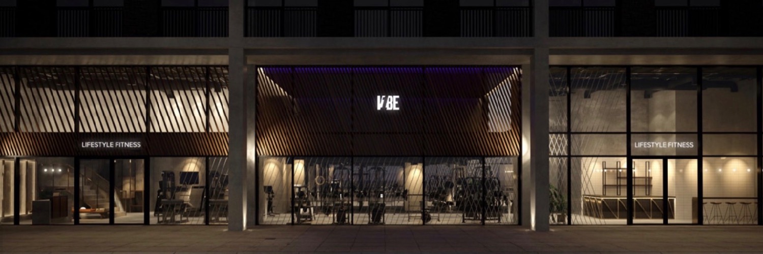 The exterior of gym Lifestyle Fitness Manchester Ancoats at night