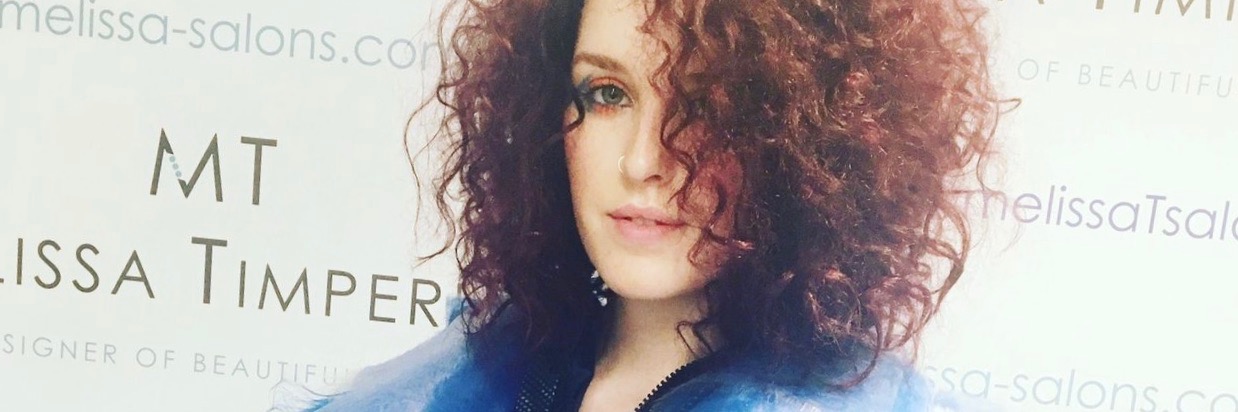 Coloured, curly hair at award-winning hairdressers Melissa Timperley in the Northern Quarter, Manchester