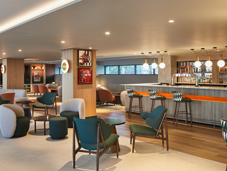 Bar at the Manchester Marriott Hotel Piccadilly