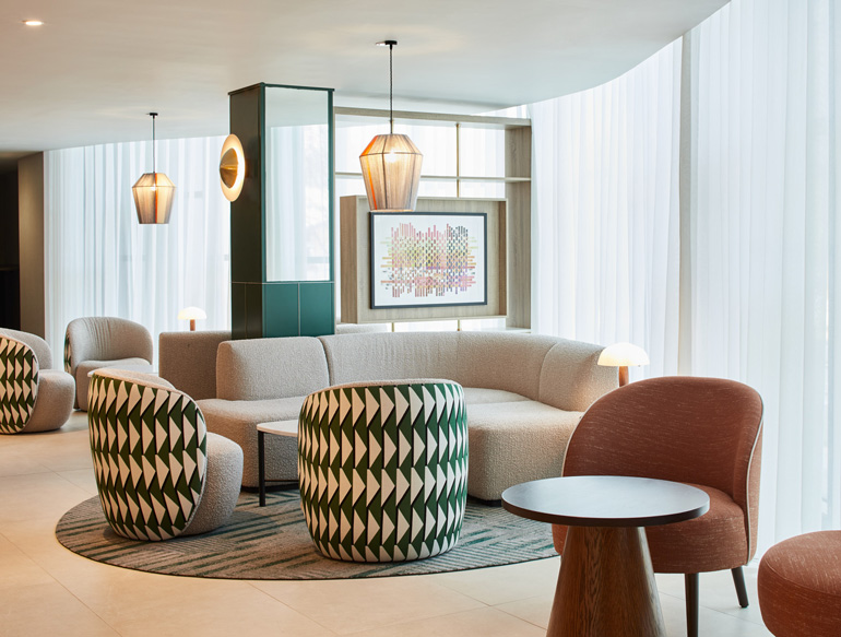 Lounge at the Manchester Marriott Hotel Piccadilly