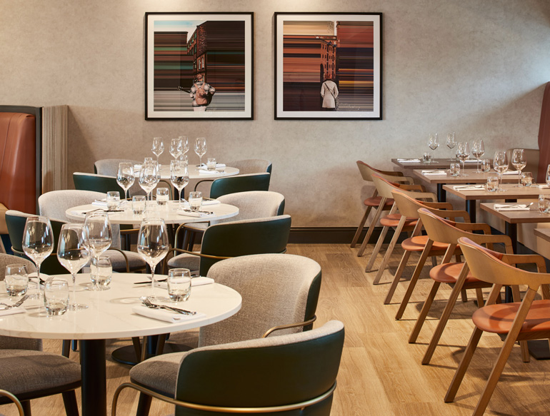 Restaurant at the Manchester Marriott Hotel Piccadilly