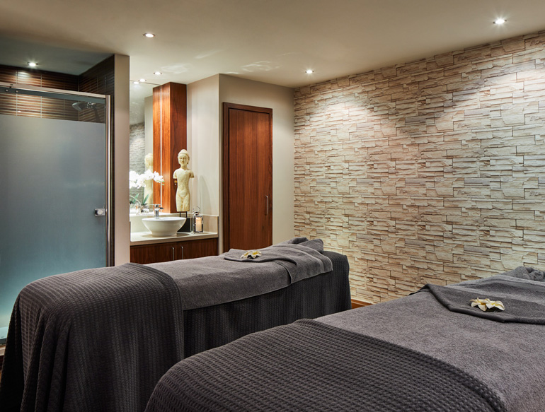Couples treatment room at the Manchester Marriott Hotel Piccadilly Spa