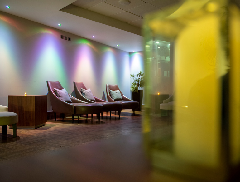 Relaxation lounge at the Manchester Marriott Hotel Piccadilly Spa