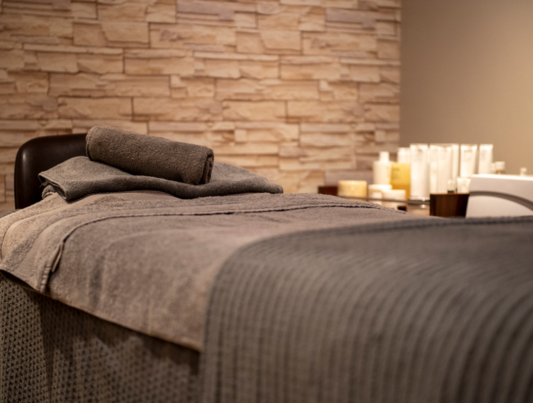 Treatment room at the Manchester Marriott Hotel Piccadilly Spa