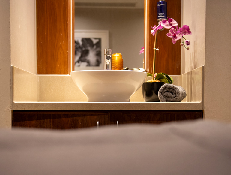 Sink, Elemis beauty product at the Manchester Marriott Hotel Piccadilly Spa