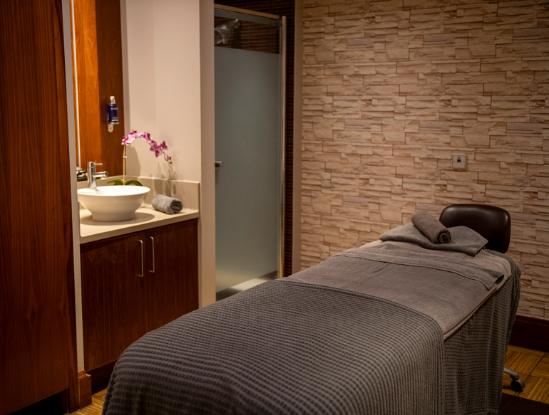 Treatment room at the Manchester Marriott Hotel Piccadilly Spa