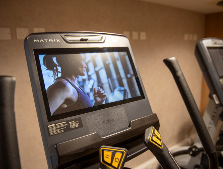 Matrix Performance Hybrid Cycle with a Touch Console, gym at the Manchester Marriott Hotel Piccadilly Spa