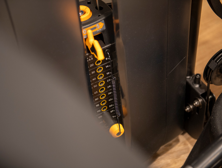 Weight stack, gym at the Manchester Marriott Hotel Piccadilly Spa