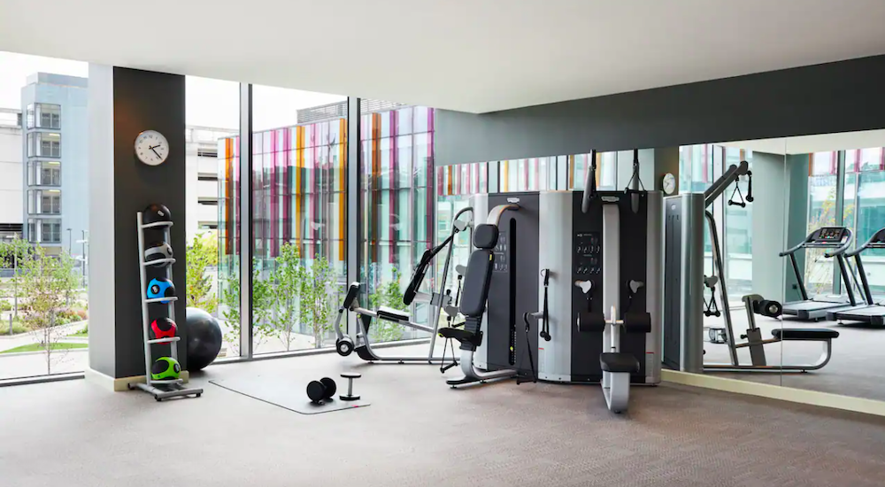 Gym at Manchester's Hyatt Regency hotel