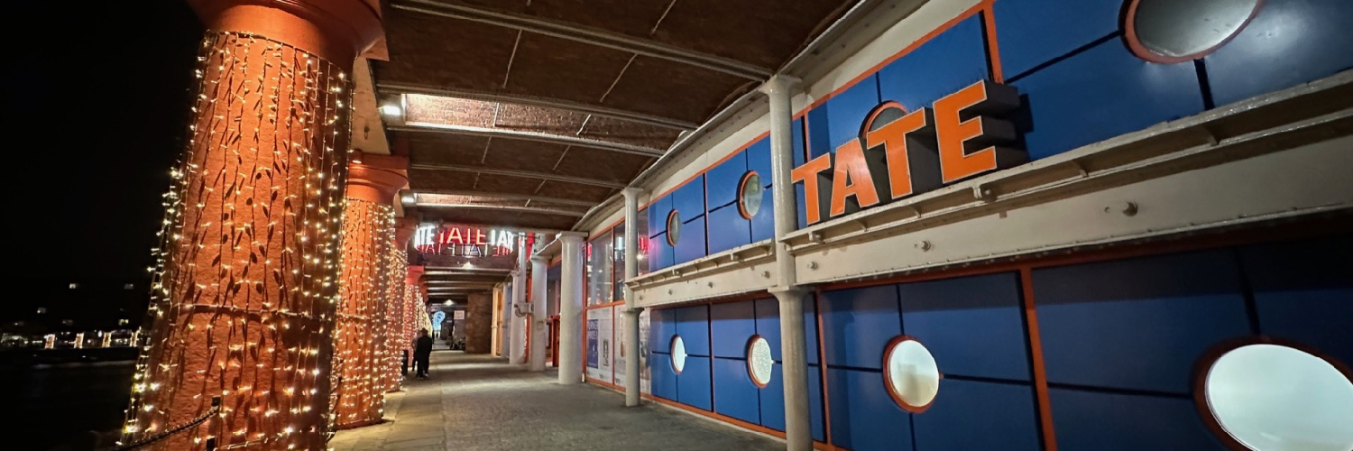 Entrance to the Tate Liverpool, a major art gallery on the Albert Docks, close to Liverpool city centre.