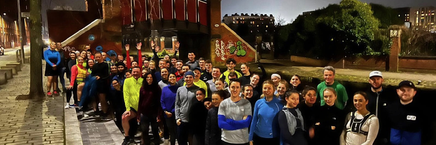 Ancoats Run Club next to the canal in Ancoats