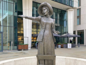 The statue of suffragette Emmeline Pankhurst in St Peter's Square, Manchester city centre