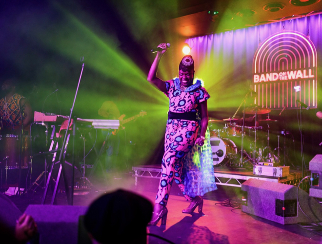 Ibibio Sound Machine performing at Band on the Wall