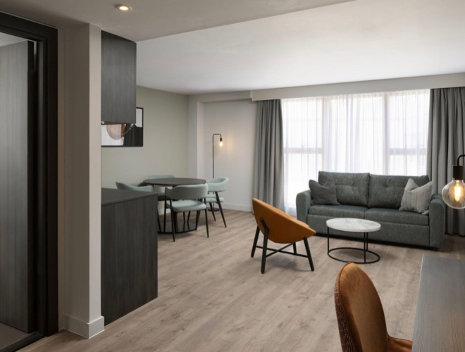 One of the suites at the Residence Inn by Marriott Manchester Piccadilly