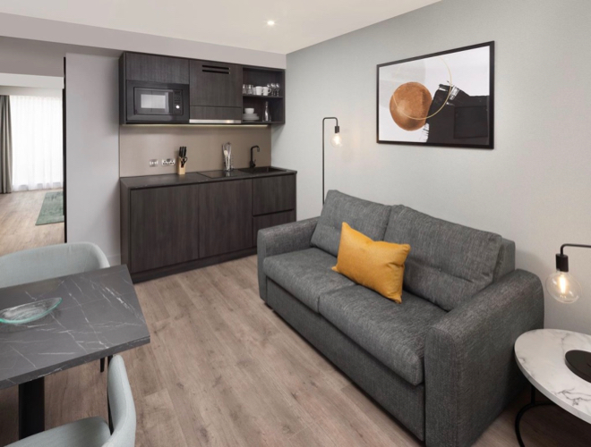 One of the suites at the Residence Inn by Marriott Manchester Piccadilly