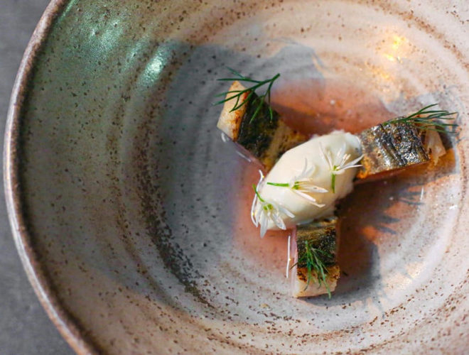 One of the dishes served at Restaurant 8, a fine-dining restaurant in Liverpool city centre.