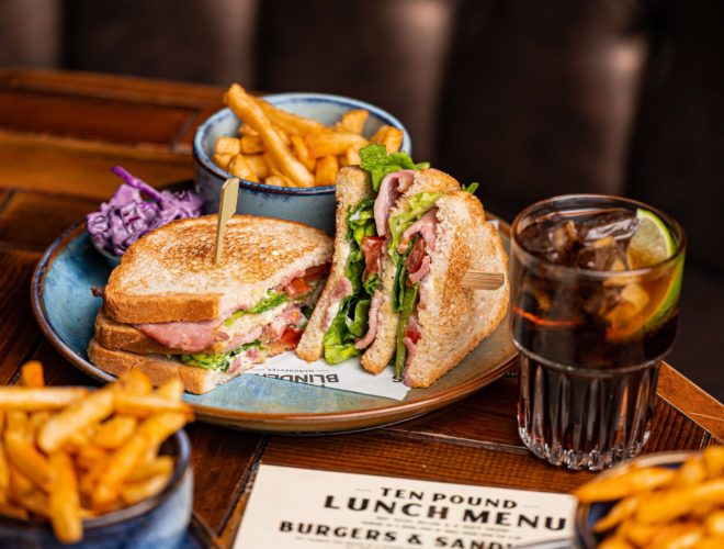 Peaky Blinders Manchester - Peaky Signature Burger ⁠ Ground brisket &  chunk steak patty, golden caramelised onions, black wax cheddar, shredded  lettuce and Peaky burger sauce. Perfectly paired with a cold pint