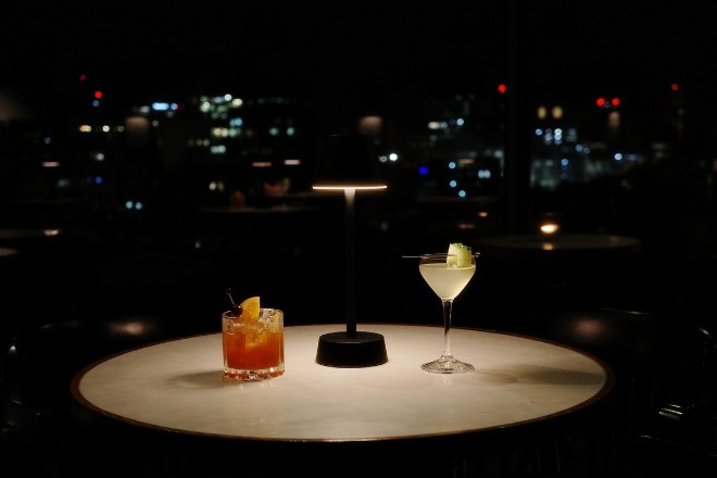 Cocktails and late night city views at Climat