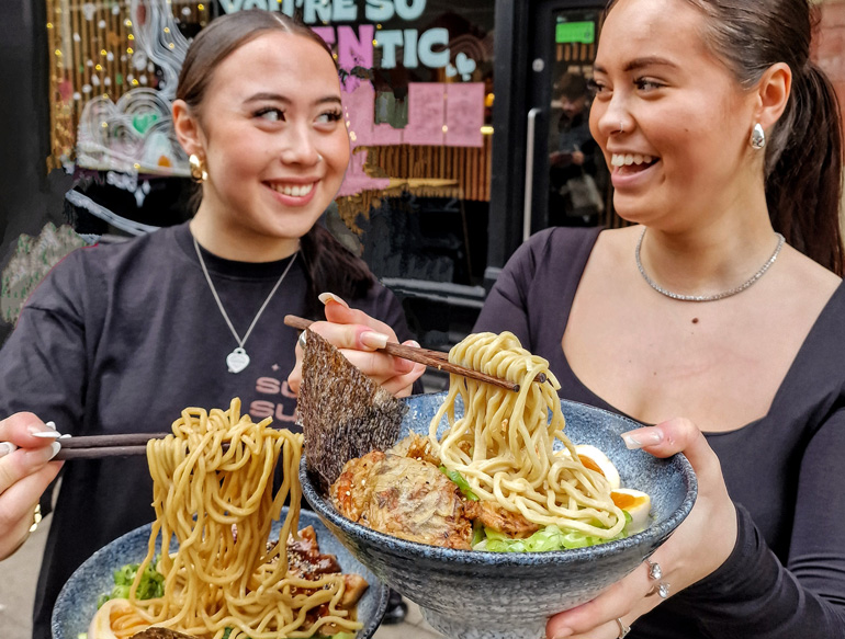 Ramen noodles at Suki Suki Street Food & Bar