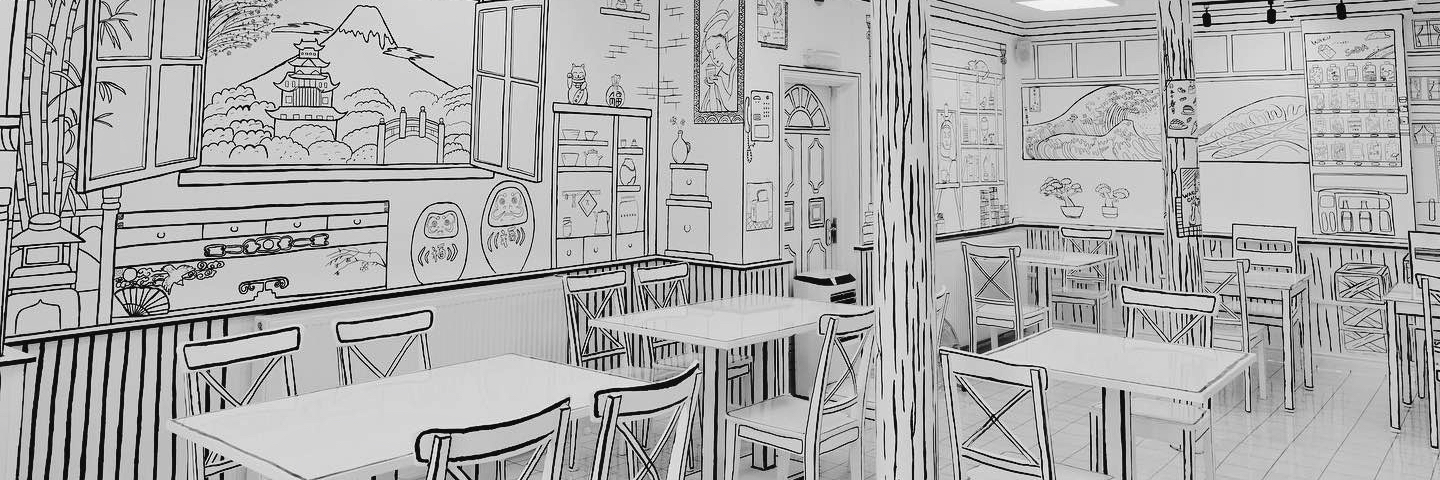 Interior of Waku Waku, a 2D cafe in Manchester