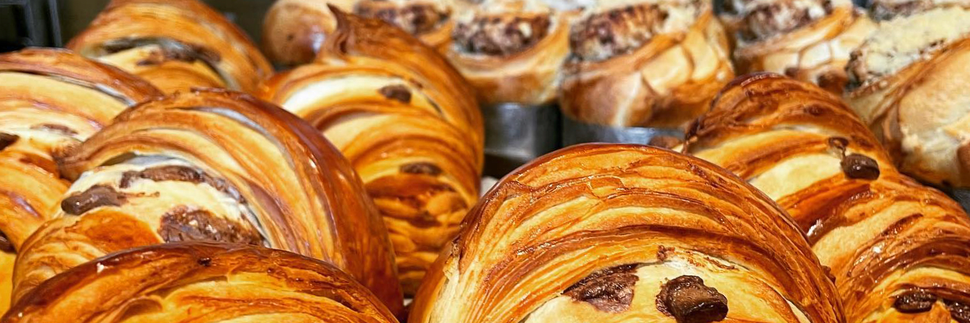 Chocolate chip croissants at Rough Hand Made, a bakery in Liverpool