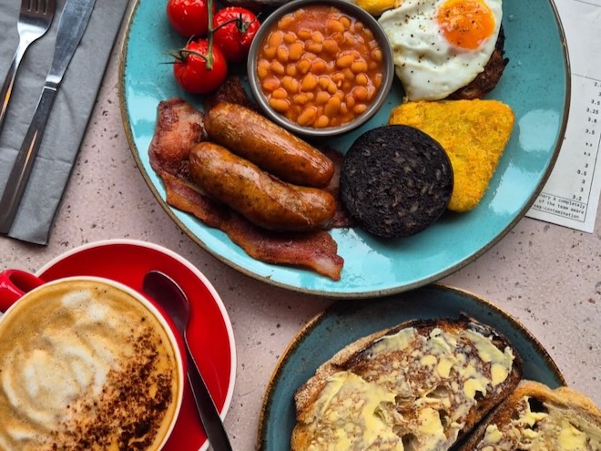 Breakfast at Wilson's Social in the NQ, Manchester.