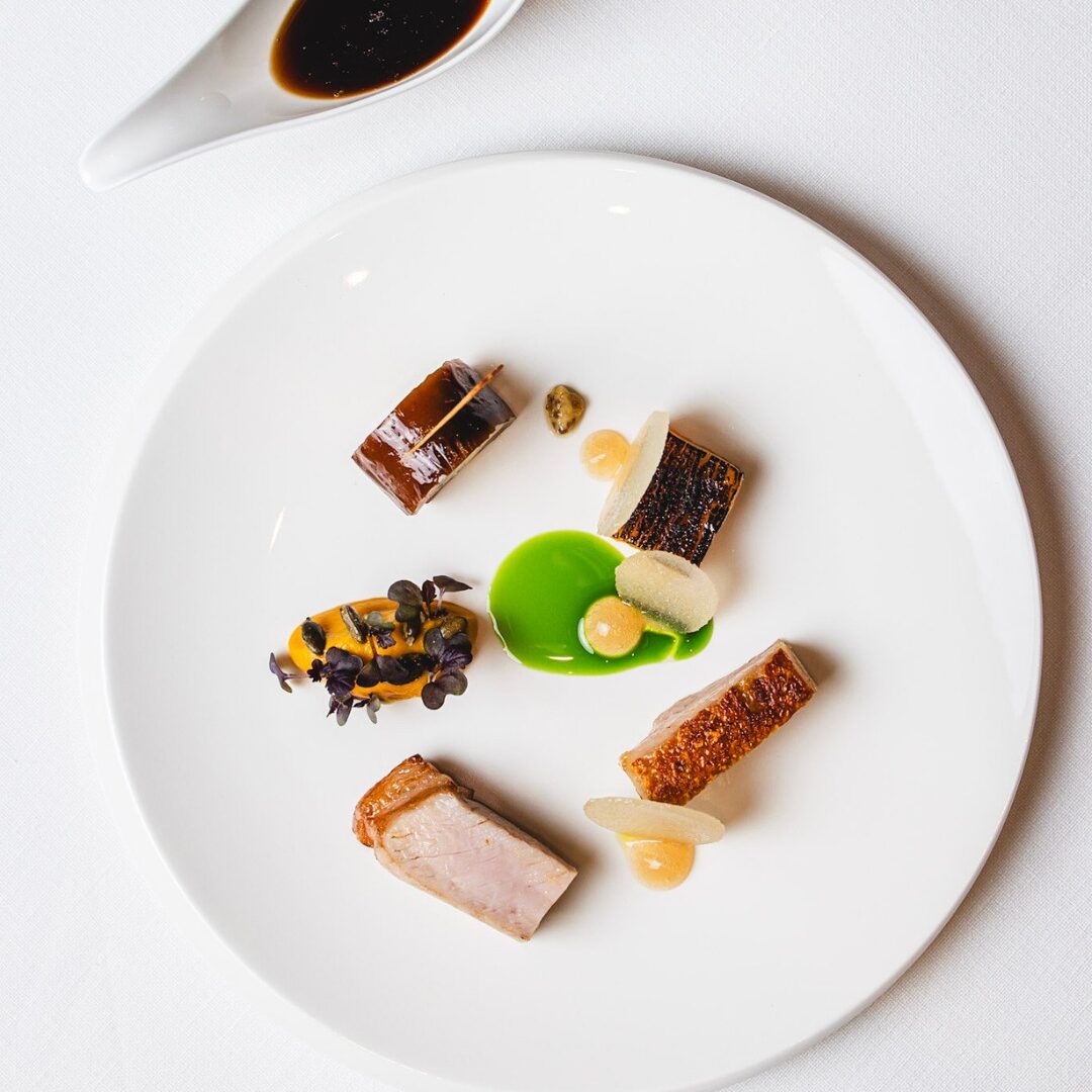 Part of the tasting menu at Arkle, a fine dining restaurant in Chester