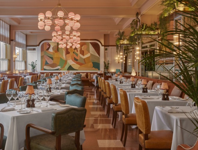 The elegant dining room at San Carlo Liverpool