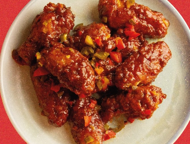 Apricot Slam chicken wings at Bunny Jacksons, Manchester City Centre