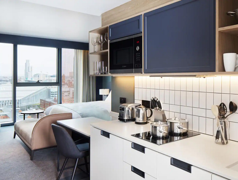 Kitchenette at Hyatt House Manchester