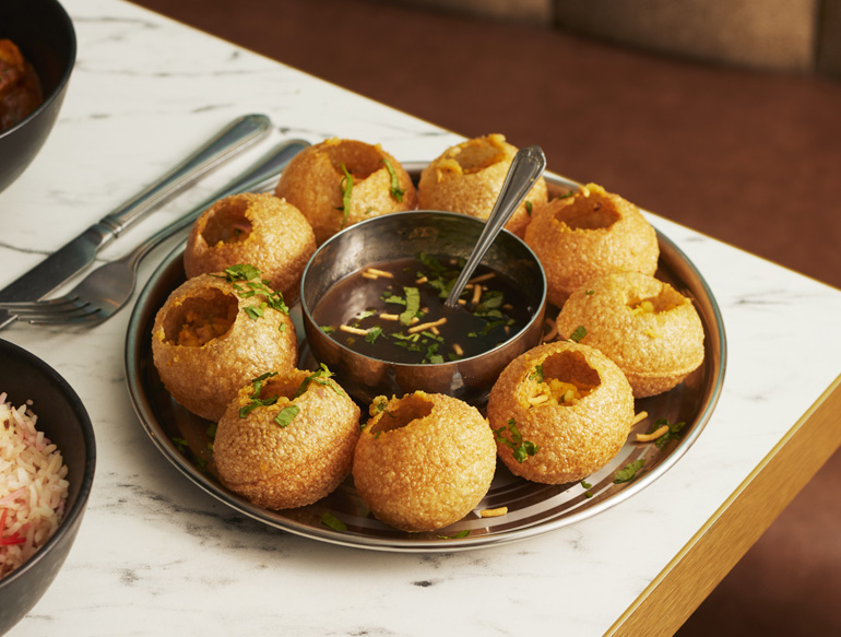 Pani Puri at Namaste Nepal, Manchester