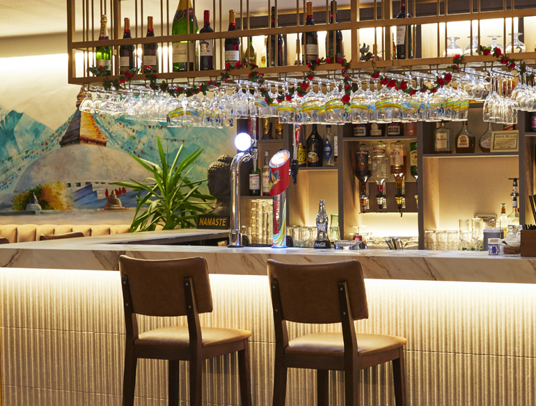Bar at Namaste Nepal, Manchester