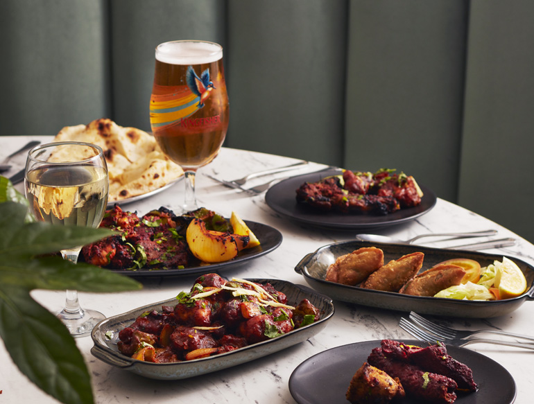 Main dishes at Namaste Nepal, Manchester